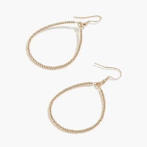 Elegant Gold Beaded Hoop Earrings